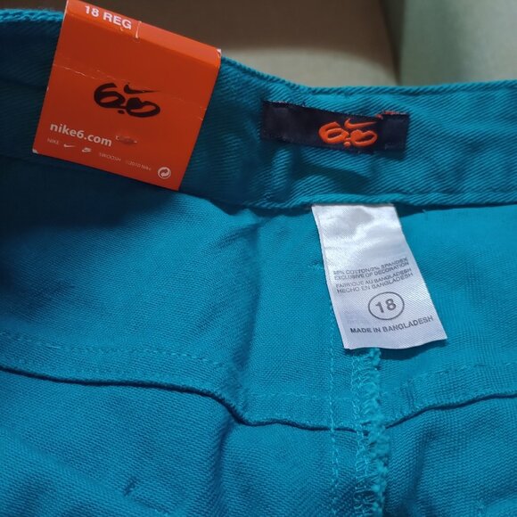 Nike 6.0 Aqua Blue Denim Jeans 18 Youth - Picture 10 of 13